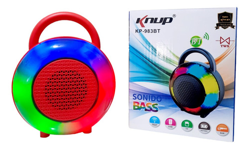  Parlante Altavoz Portatil  Bluetooth Luces Led Color