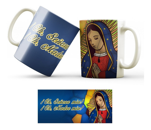 Plantilla Sublimación Taza Virgen De Guadalupe Psd