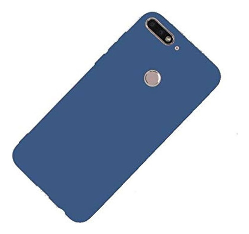 Funda Case Para Huawei Y7 2018 Soft Feeling Antishock Azul