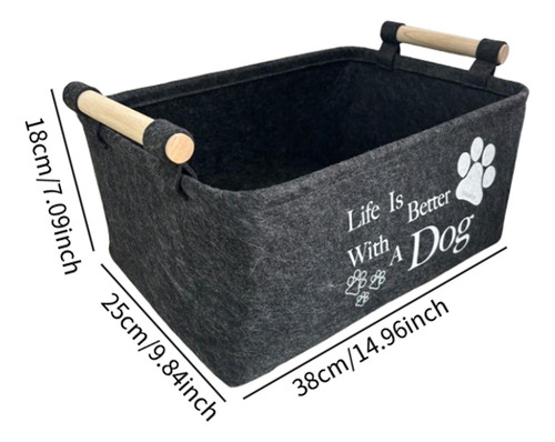 Cesta De Almacenamiento De Juguetes Para Perros, Cesta De
