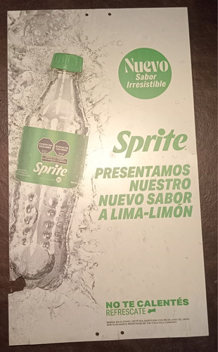 Cartel De Sprite.  Original. No Luminoso.