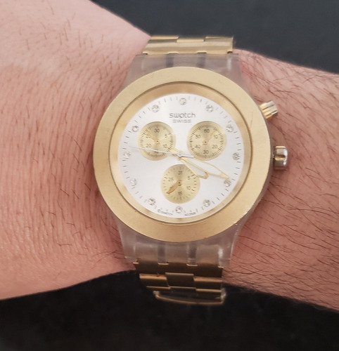 Relógio Swatch Swiss Dourado / Quartz