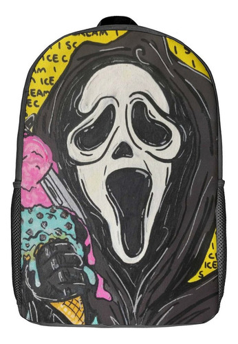 Mochila Unisex Ghostface Sin Señal Grito Motiva Al Estudiant