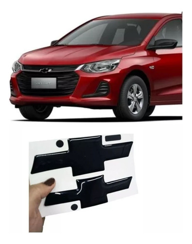 Par Adesivo Gravata Onix Hatch 20 A 23 Black Piano Chevrolet