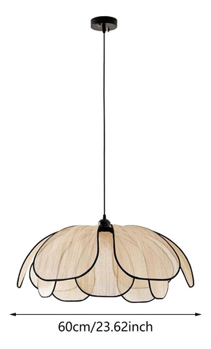 Lámpara Colgante De Tela Estilo Bohemio, 60 Centímetros