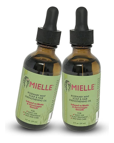 2 Mielle Organics Aceite Fortalecedor Cuero Cabelludo 59ml