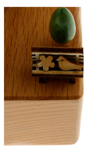 Imagen 10 de 10 de Bonita Caja Musical De Madera, Con Un Pequeño Carruaje Móvil