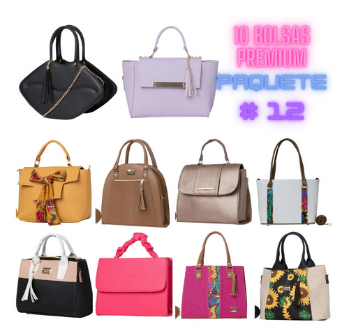 Bolsos Dama Mayoreo Mujer Lote 10 Originales Para Tú Negocio