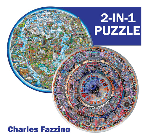 Puzzle Spin Flip Charles Fazzino, 14 Anillos 3d Para Niños Y
