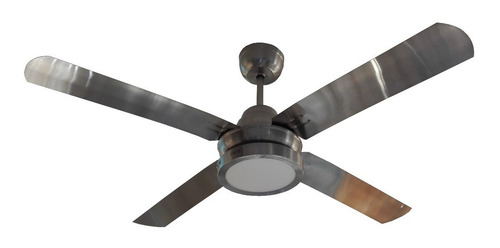 Ventilador De Techo Plateado Con Palas Metálicas - Sese