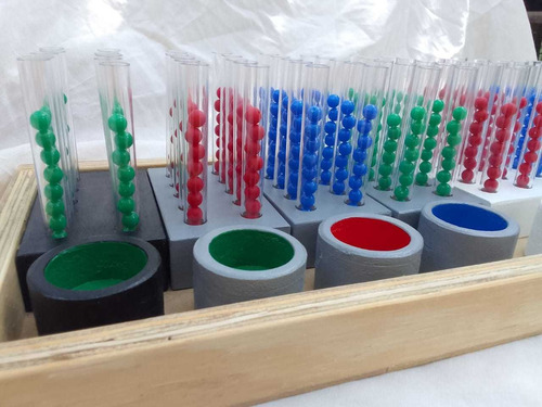División Con Probetas Montessori