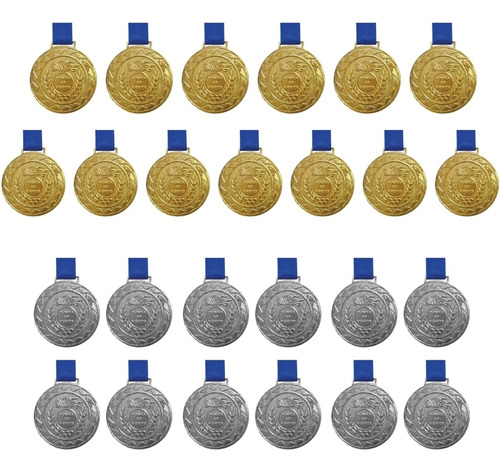 Kit C/13 Medalhas De Ouro + 12 Medalhas De Prata M43 Crespar