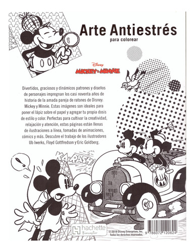 Disney Colorea Mickey Minnie Libro Arte Antiestres Mandalas