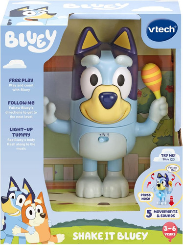 Juguete Bluey Shake It Marca Vtech Con Luces Y Sonidos