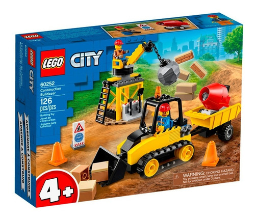 Imagen 1 de 10 de Lego City Bulldozer De Construcción 126 Piezas