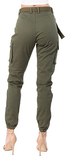 Pantalones Tipo Jogger Cargo De Cintura Alta R Para Mujer, D