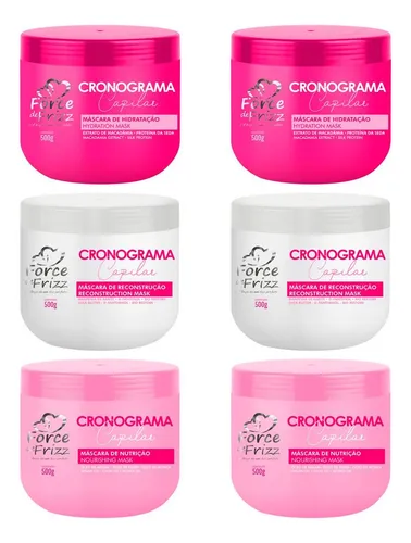 comprar Cronograma Force De Frizz 2 Kits Cabelos Tratados E Brilhoso