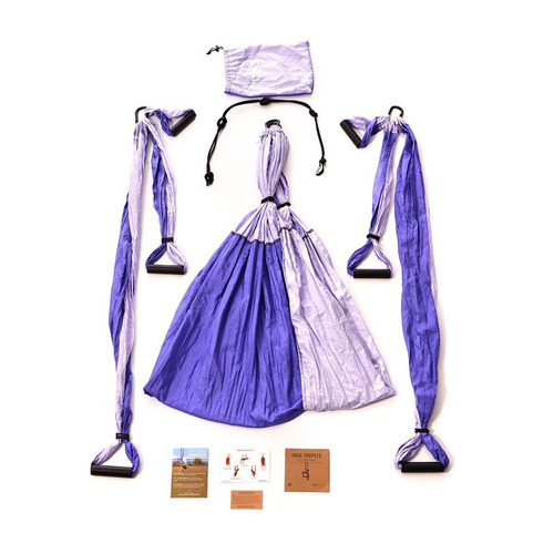 Imagen 9 de 9 de Trapecio Aéreo Para Yoga Color Morado Inversión Swing