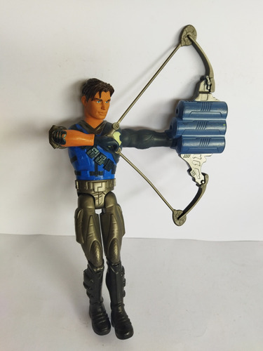 Max Steel Arco Combate Azul Traje Gris N-tek 2009