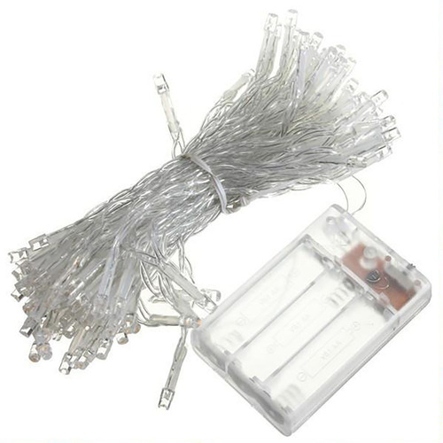 Guirnalda Luz 30 Led Blanco Calida 3 Mts Exterior A Pilas
