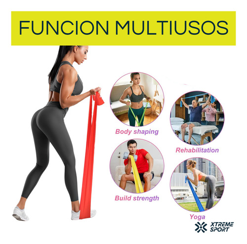 Bandas Elásticas De Resistencia 150cm Ejercicios Terapia
