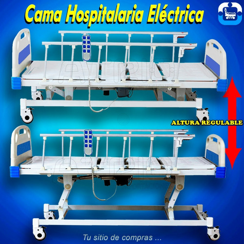 Imagen 2 de 2 de Cama Hospitalaria Eléctrik 4 Funcione+ Colchón Ortoped $1295