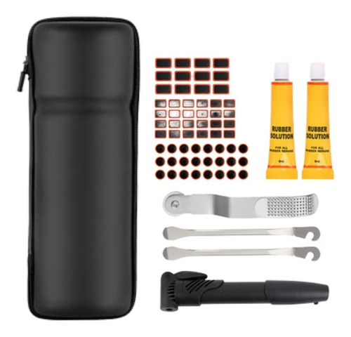 Kit Estuche Reparacion Para Bici Parches Solucion Inflador