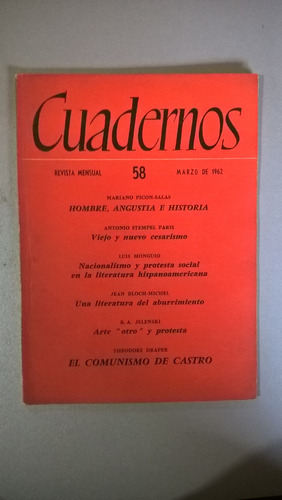 Cuadernos Del Congreso Por La Libertad De La Cultura 58
