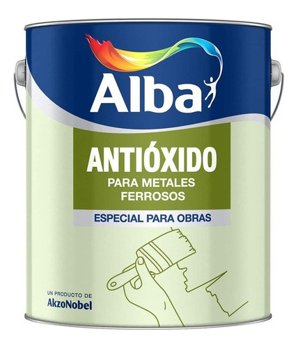 Fondo Antioxido Alba 4l Metales Ferrosos Mate Int. Ext. Mm