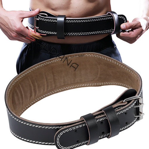 Cinturon Faja Cuero Pesas Crossfit Gym Fit Acojinada Premium