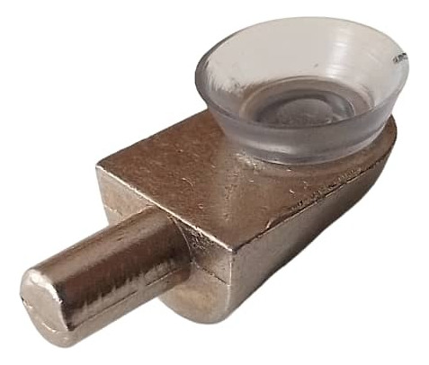 Soporte Para Vitrinas Tipo Uña 25x16mm Cromado