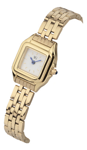 Relógio Feminino Quadrado Dourado Boxy Gold
