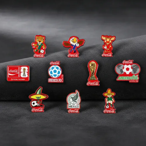 Coleccion 10 Pines Coca Cola Mexico Mundial 2026 | Cuotas sin interés
