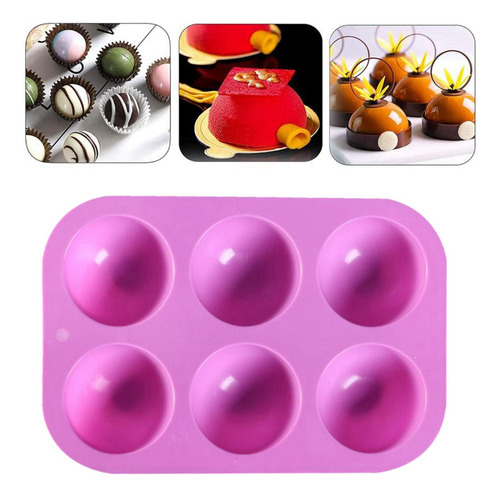 4 Molde De Silicona De 6 Orificios Para Muffins Para