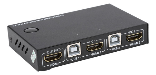 Conmutador Kvm Am-km201, Distribuidor De 2 Puertos 1080p 4k