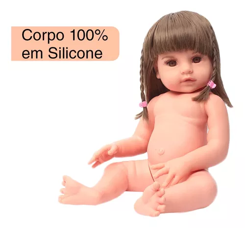 Bebê reborn realista com corpinho todo em silicone, Bebês Realistas arte  Reborn Entrega em 3 a 7 dias