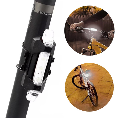 Lanterna Bicicleta Bike Sinalizador Luz Led Recarregável Usb