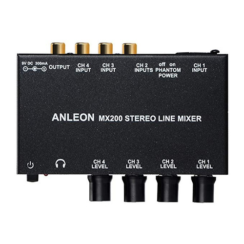 Anleon Mini Estéreo Mezclador De Audio Mezcla Aceptar Entrad