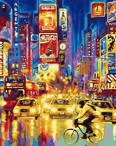 Times Square Kit Paint By Numbers 40x50