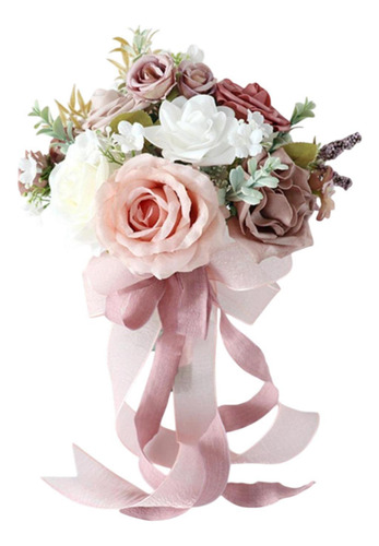 Boda Bouquet Bouquet Lanzando Flores De Rosa De Rosa Oscuro