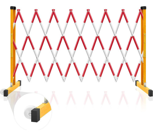 Therwen Barricada Extensible Con Ruedas, Barrera De Segurida