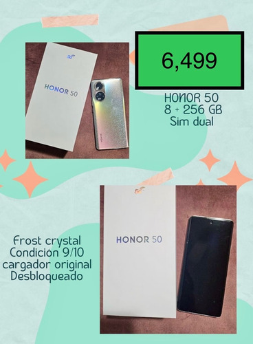 Honor 50 256gb Interno 8gb Ram / Dual Sim