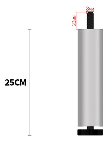 Piezas De Repuesto Para Extensión De Patas De Plata 25cm