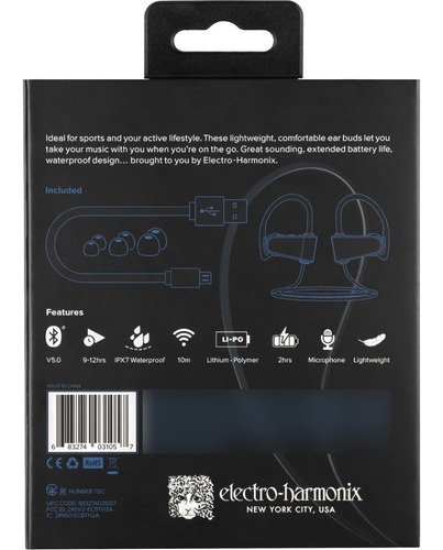 Imagen 6 de 6 de Audifonos Electro Harmonix Sport Buds Bluetooth Earphone