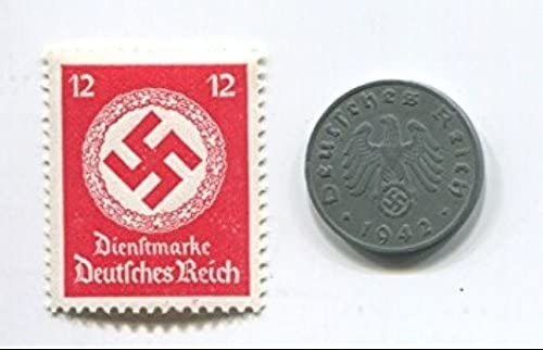 Rare Nazi Swastika 1 Reichspfennig Moneda Alemana Segunda G.
