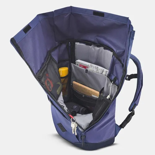 Mochila Rolltop Trail NH Escape 500 de 23 litros, color azul