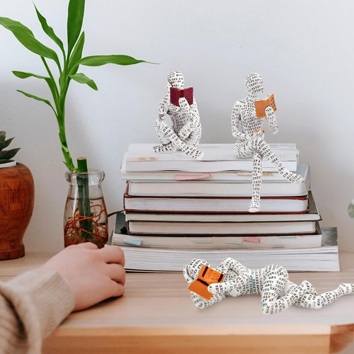 Estatua De Mujer Leyendo, Decoración Abstracta, 7 Cm