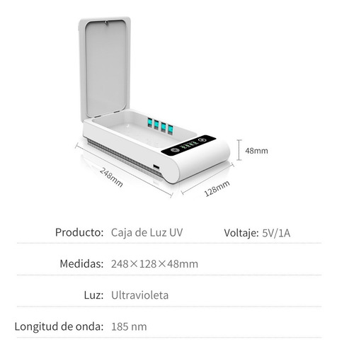 Caja Germicida Portátil Uv + Ozono