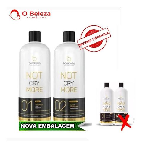 Imagem 2 de 3 de Not Cry More Progressiva Borabela 19 Aminoácidos 2x1litro