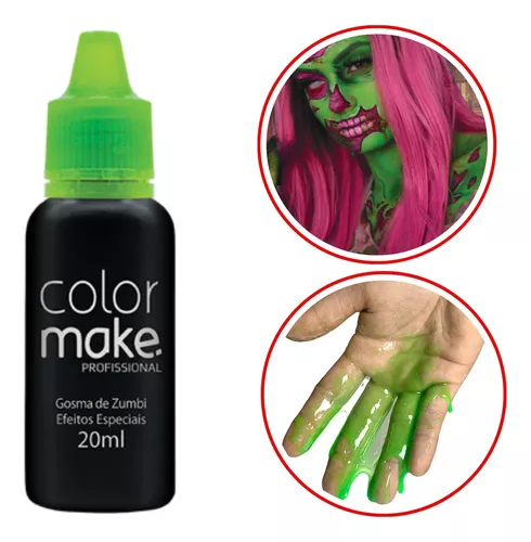 Folha de maquiagem de Zumbi Verde